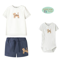 Load image into Gallery viewer, Name It Baby Boy Lion & Overall Set 3pcs (9237-0776)