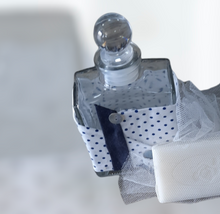 Load image into Gallery viewer, Christening Boys Navy Blue Spot Set