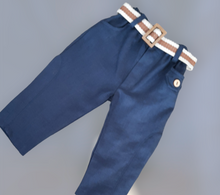 Load image into Gallery viewer, Christening Boys Navy Blue Spot Set