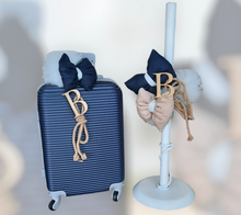 Load image into Gallery viewer, Christening Boys Navy Blue Spot Set