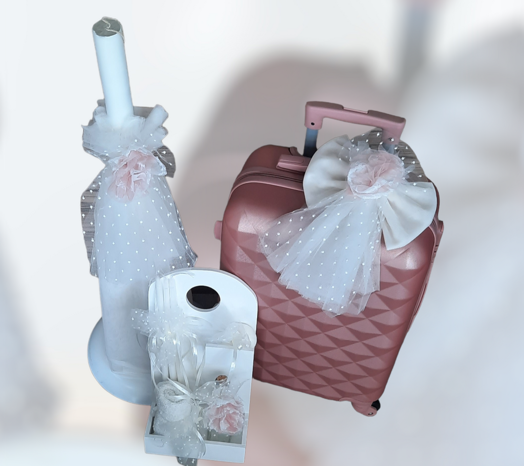 Christening Girls Romantic Set With Trolley Bag