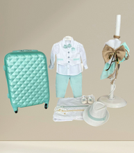 Load image into Gallery viewer, Christening Boys Menta Set