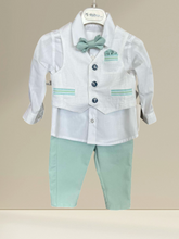 Load image into Gallery viewer, Christening Boys Menta Set