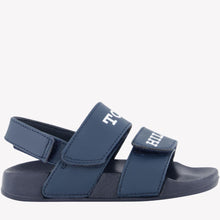 Load image into Gallery viewer, TOMMY HILFIGER Boys Navy Blue Faux Leather Sandals
