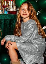Load image into Gallery viewer, Mayoral Girls Silver Braided Knit Set (7309/7902)