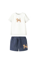 Load image into Gallery viewer, Name It Baby Boy Lion & Overall Set 3pcs (9237-0776)