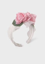 Load image into Gallery viewer, Abel &amp; Lula Girl Ivory Tulle Embroidered Flower Headband (5415)
