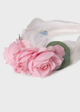 Load image into Gallery viewer, Abel &amp; Lula Girl Ivory Tulle Embroidered Flower Headband (5415)
