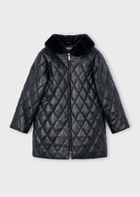 Load image into Gallery viewer, Mayoral Girls Quilted Black Coat (4445) (65)