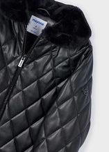 Load image into Gallery viewer, Mayoral Girls Quilted Black Coat (4445) (65)