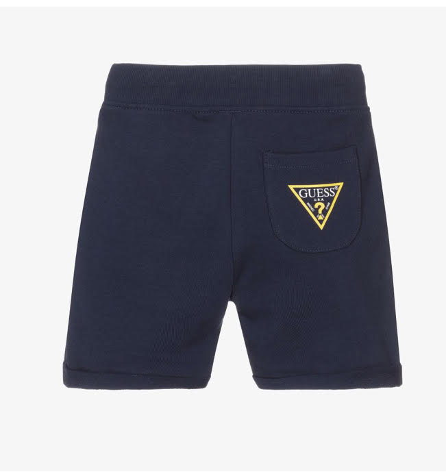 Guess Boys Navy Blue Logo Short Pant (Basic)