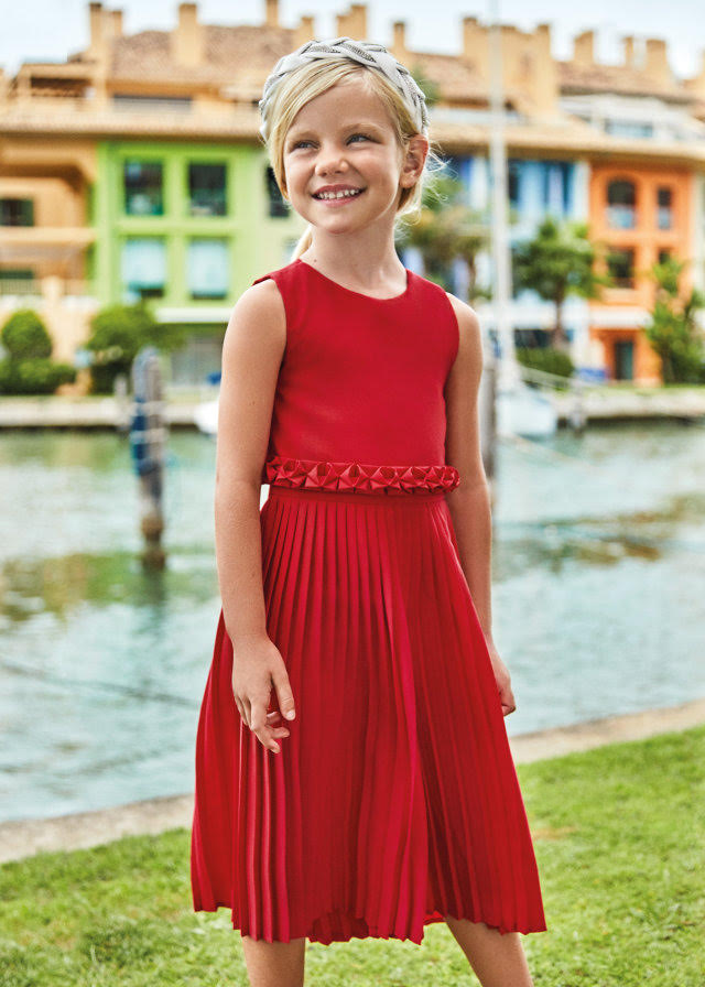 Mayoral Girls Red Jumpsuit 3843 85 Mini Me Boutique Cyprus