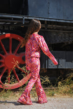 Load image into Gallery viewer, Kynthian Girls Crop Top &amp; Flared Pant Velvet Set
