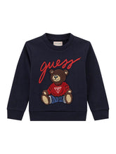 Load image into Gallery viewer, Guess Boys Bear Blue Sweatshirt
