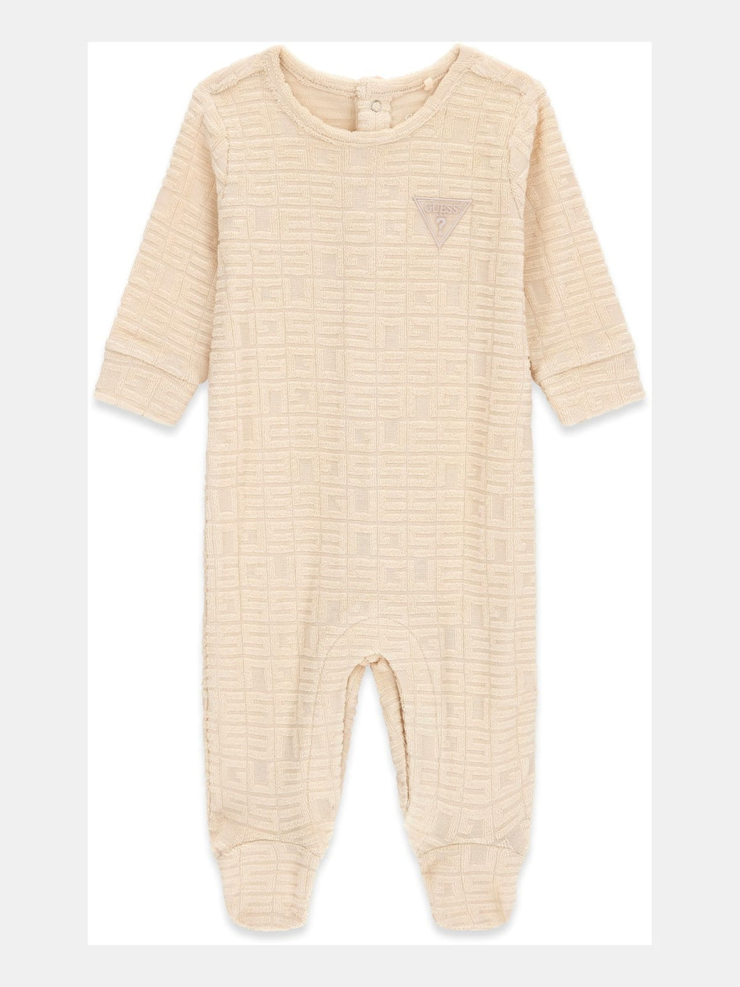 Guess Baby Unisex Beige Fleece Bodysuit