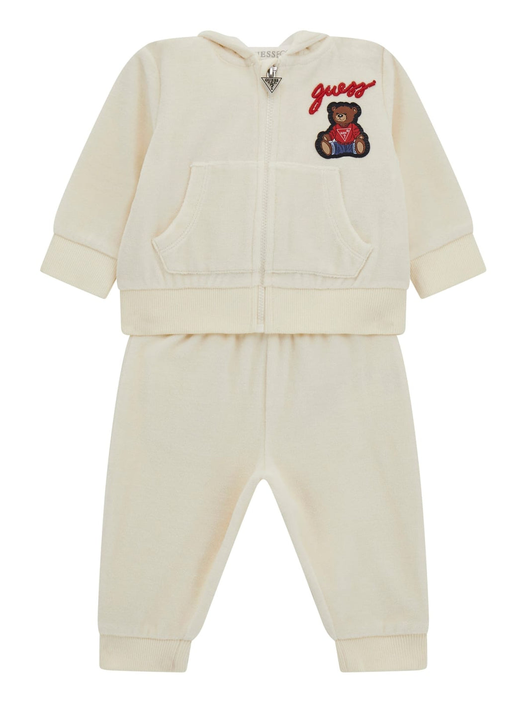 Guess Baby Bear Beige Velvet Set