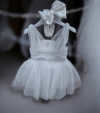 Load image into Gallery viewer, Girls Christening Glamour Glitter Dress
