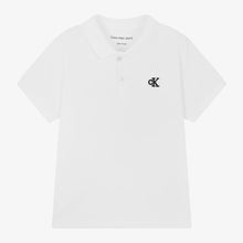 Load image into Gallery viewer, Calvin Klein Boys White Polo T-Shirt
