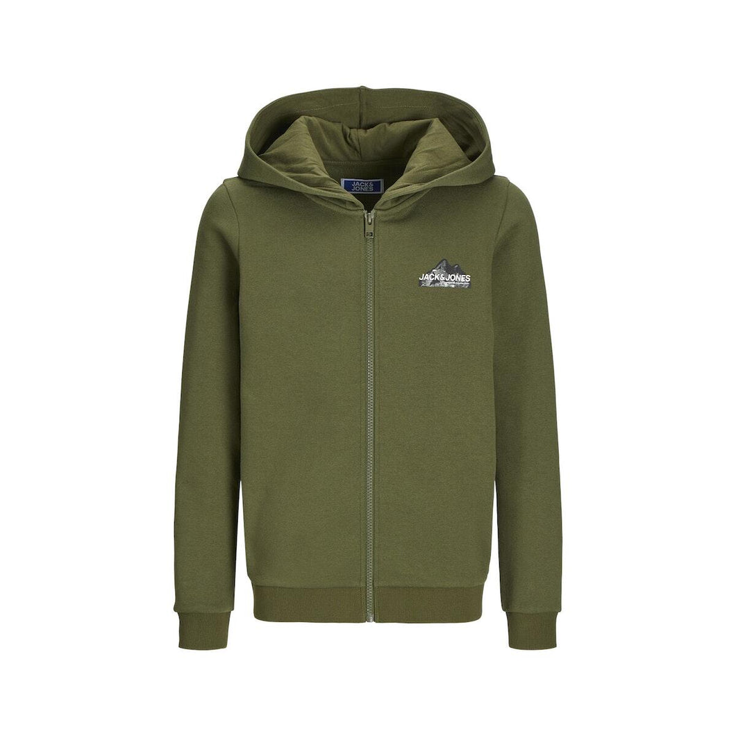 Jack & Jones Boys Olive Zip Hoodie (3377)