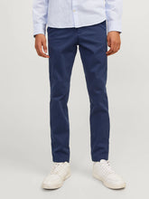 Load image into Gallery viewer, Jack &amp; Jones Boys Navy Blue Slim Fit Chino (0028)
