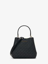 Load image into Gallery viewer, Michael Kors Pratt Small Black Logo Shoulder Bag
