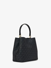 Load image into Gallery viewer, Michael Kors Pratt Small Black Logo Shoulder Bag
