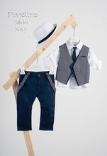 Load image into Gallery viewer, Boys Christening Suit Picco Navy AG22S28 SILVIO-22
