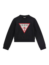 Load image into Gallery viewer, Guess Girls Black Logo Strass Sweatshirt
