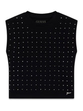 Load image into Gallery viewer, Guess Girls Black Strass Top
