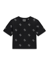 Load image into Gallery viewer, Guess Girls Black Top (strass)
