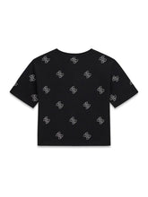 Load image into Gallery viewer, Guess Girls Black Top (strass)
