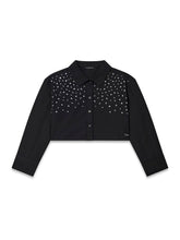 Load image into Gallery viewer, Guess Girls Black Strass Shirt
