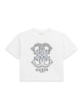 Load image into Gallery viewer, Guess Girls White T-Shirt (Strass)
