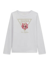 Load image into Gallery viewer, Guess Girls White Rose Top
