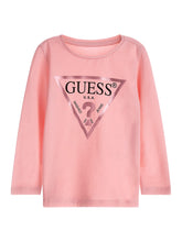 Load image into Gallery viewer, Guess Girls Pink Foil Logo T-shirt Basic
