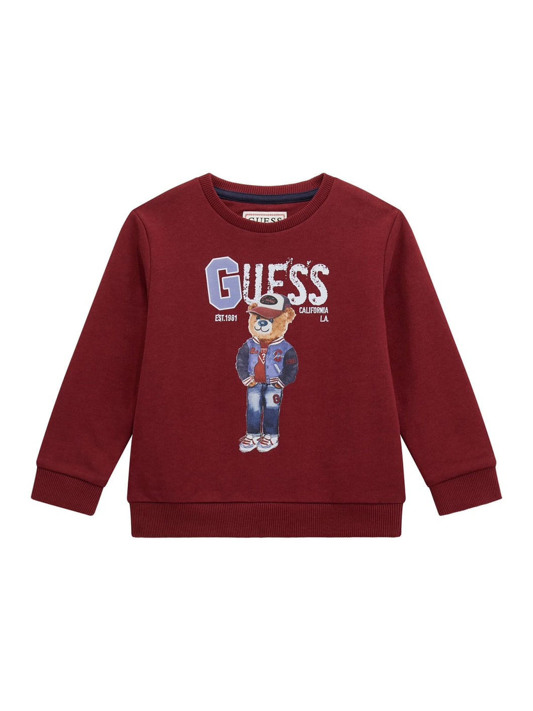 Guess Boys Bear Crimson Sweatshirt