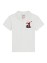 Load image into Gallery viewer, Guess Boys Bear White Polo T-Shirt
