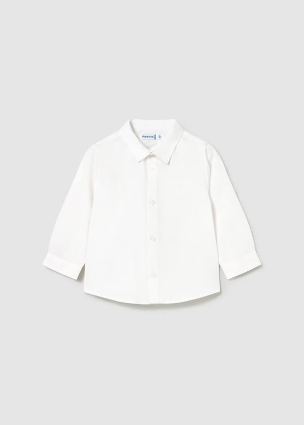 Mayoral Baby Boy White Striped Shirt (124) (41)