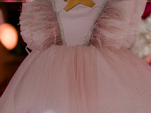Load image into Gallery viewer, Girls Christening Dress Rose Fur
