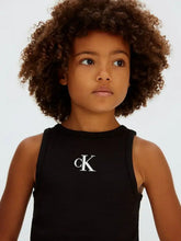 Load image into Gallery viewer, Calvin Klein Girls Black Tank Logo T-Shirt
