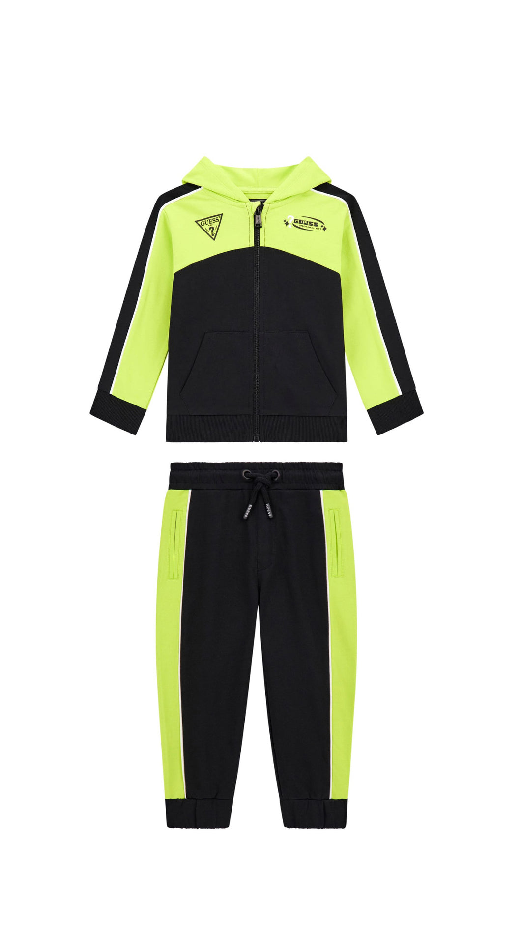 Guess Boys Black/Lime Tracksuits
