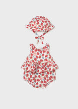 Load image into Gallery viewer, Mayoral Baby Girl Print Romper With Hat (1632) (25)

