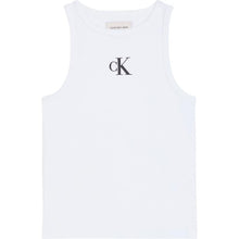 Load image into Gallery viewer, Calvin Klein Girls White Tank Logo T-Shirt
