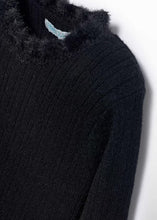 Load image into Gallery viewer, Abel &amp; Lula Girls Black Ribbed Knit Top (5835)
