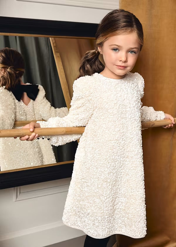 Abel & Lula Sequined Flared Dress (5525)
