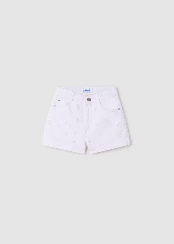 Mayoral Girl White Twill Short (6269) (22)