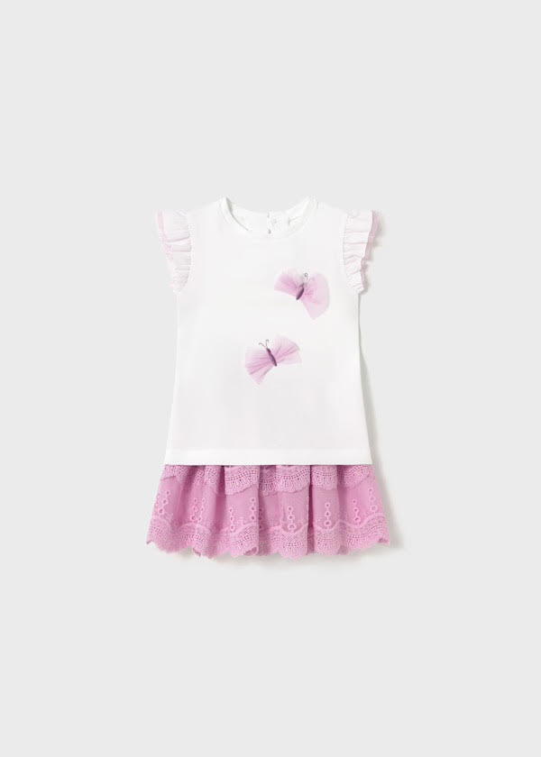 Mayoral Baby Girl Tulle Skirt and T-Shirt Set (1929) (60)