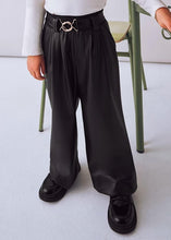 Load image into Gallery viewer, Mayoral Girls Black Leatherette Trousers With Belt (4574) (70)
