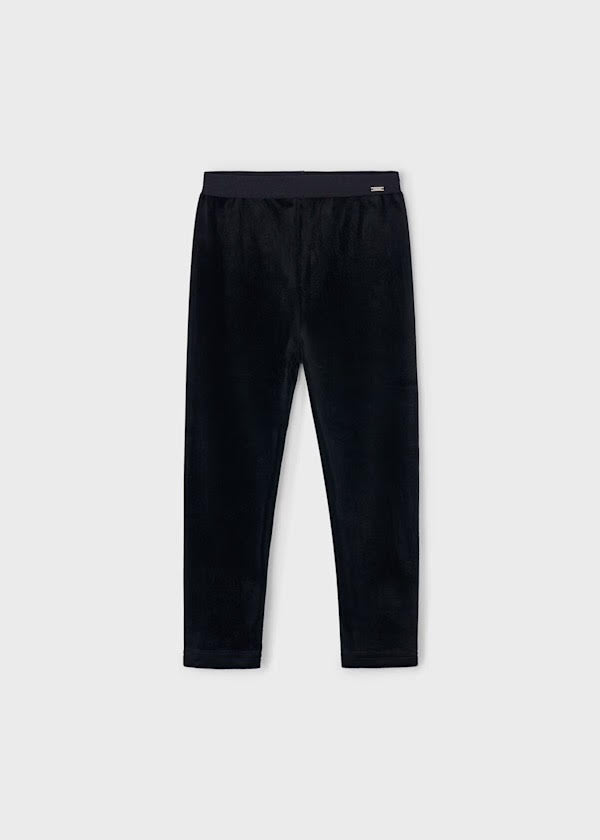 Mayoral Girls Black Basic Velvet Leggings (712) (56)