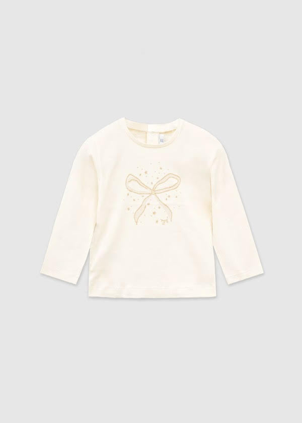 Mayoral Baby Girl Beige Heart T-Shirt (116) (67)